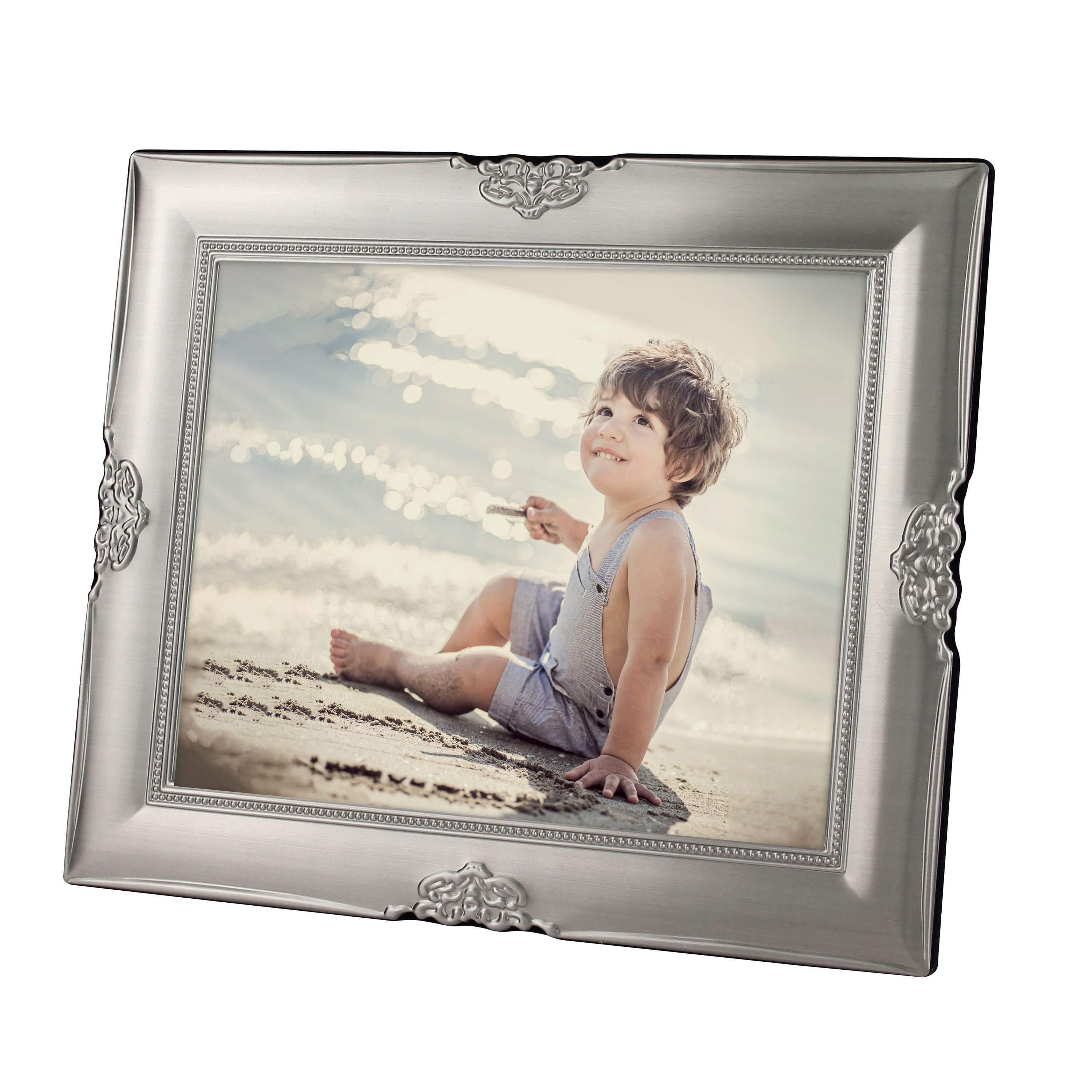 Brushed Pewter Picture Frame 8x10 Matted to 5x7 - Digs N Gifts