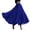 Blue, variant on Womens Cotton 5 Tiered A Line Pleated Maxi Skirt Long Boho Gypsy Dance Skirts