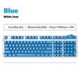 thumbnail image 3 of de teclas de 108 teclas para mecánico, accesorios profesionales Letras blancas azules Hugo teclado keycap, 3 of 10