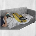 thumbnail image 6 of New York Taxi Soft Flannel Fleece Blanket, Side View Illustration of American Style NY City Checker Cab Art Print, Cozy Plush for Indoor and Outdoor Use, 70" x 90", White and Mustard, by Ambesonne, 6 of 6