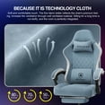 thumbnail image 2 of GTPLAYER Ergonomic High Back Pocket Spring Cushion Gaming Chair with Footrest & Linkage Armrests, Light Blue, 2 of 7
