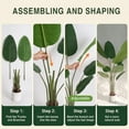 thumbnail image 4 of Easy4Home 5.3FT Artificial Plant Fake Tropical Palm Tree Potted Indoor Faux Floor Plant for Home Office Decor, White Pot, 4 of 8