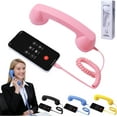thumbnail image 1 of Pink Retro Bluetooth Handset - Type-C Vintage Phone Receiver, 1 of 7