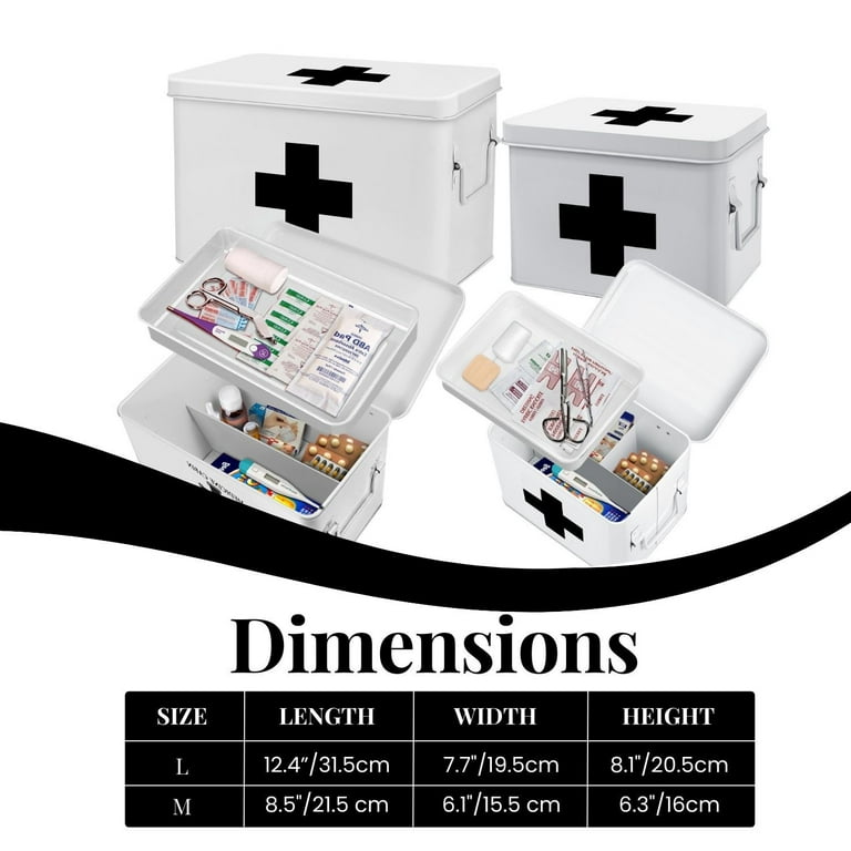 First Aid Box Organizer - Empty 13