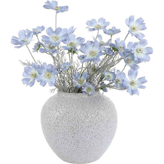 8 Pcs Artificial Cosmos Silk Flowers, Fake Floral Plants for Wedding Bouquets Table Centerpieces Home Kitchen Garden Party Decor(Blue)