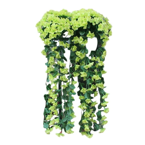 Fall Flowers Hanging Flowers Artificial Violet Flower Wall Wisteria Basket Hanging Garland Vine Flowers Fake Silk Orchid Fake Flowers Outdoor