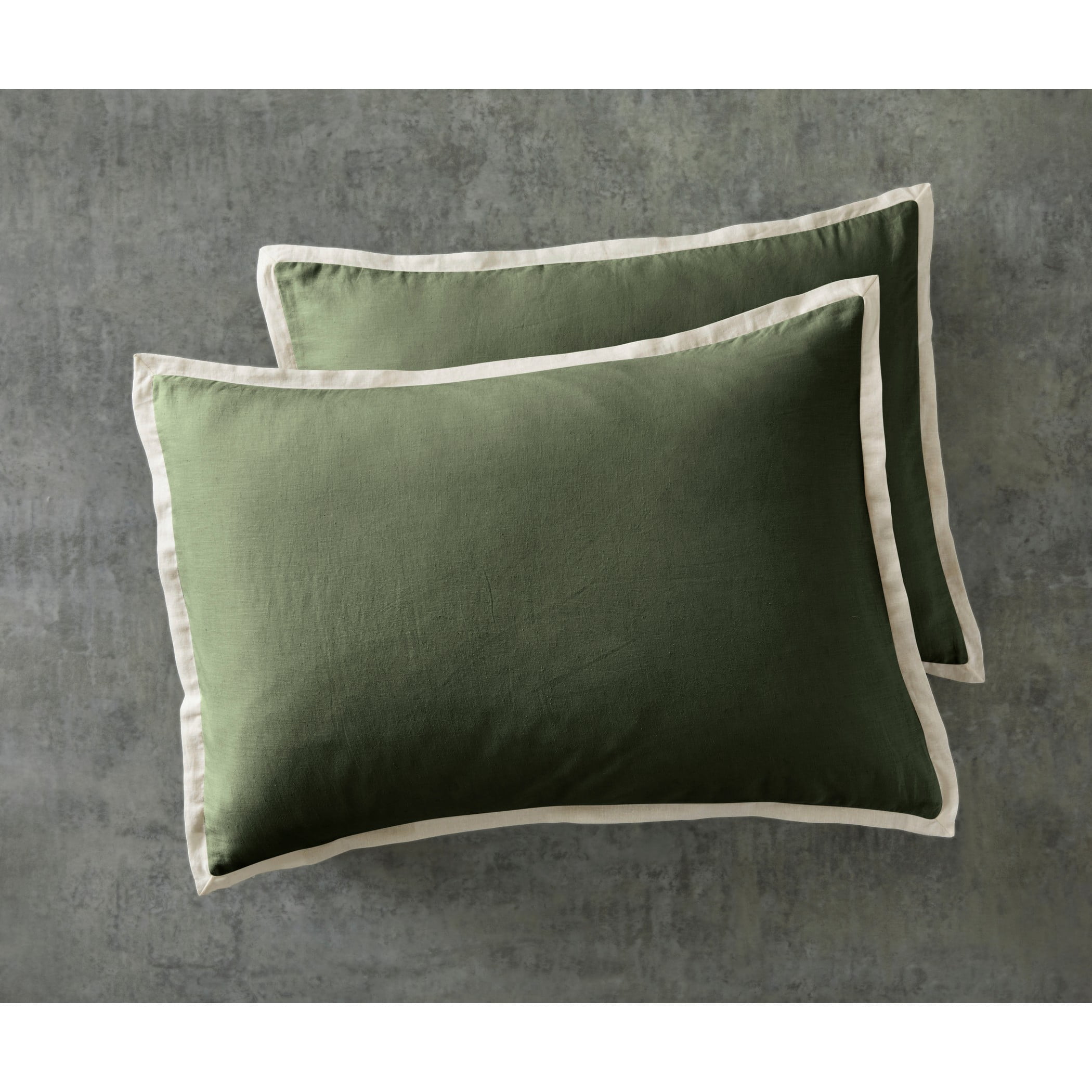Better Homes & Gardens 3-piece Green Linen Duvet Cover Set, Full/Queen