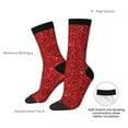 thumbnail image 4 of Rateoe Red Glitter for Women Casual Calf Socks - Cute Crew Socks - Thin Soft Above Ankle Socks Size 5-11, 4 of 6