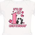 thumbnail image 4 of Inktastic It's My First Birthday with Panda Bear Girls Long Sleeve Baby Bodysuit, 4 of 5