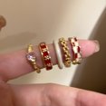 thumbnail image 1 of Anillo de apertura con esmalte que cae vintage para mujer, diseño de nicho único, anillo de dedo para pareja con sentido del lujo ligero y de alta calidad, 1 of 5