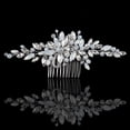 thumbnail image 5 of Wedding Hair Comb Silver Rhinestones Opal Crystal Vintage, 5 of 5