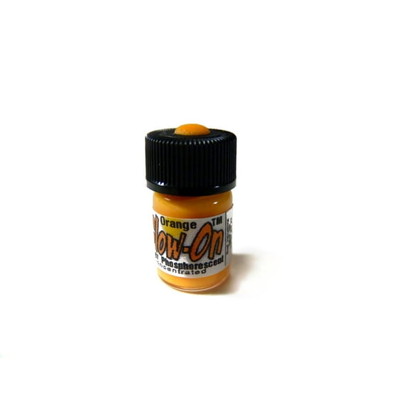 Glow On Super Phosphorescent Paint, Orange Color and Orange Glow, Paint Small 2.3 ml Vial.