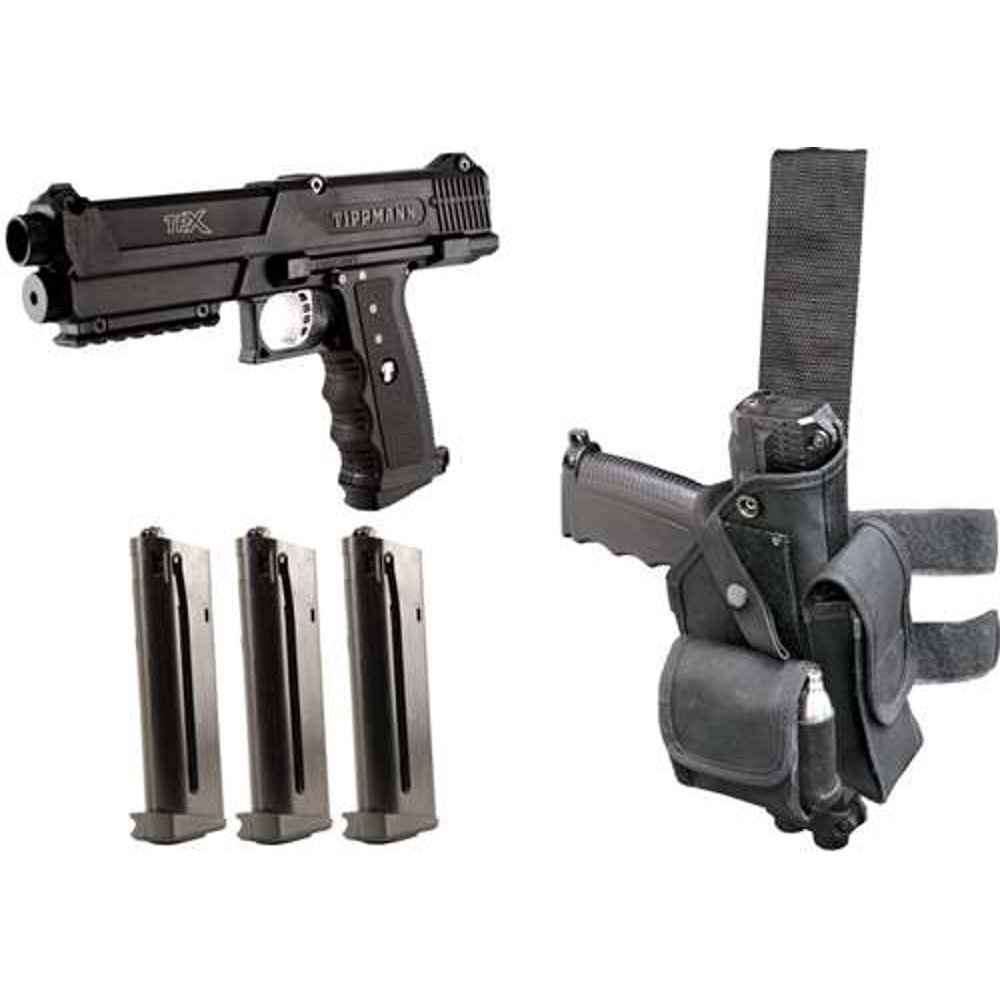Tippmann TPX TiPX Deluxe Paintball Gun Pistol Kit Black