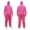 Pink, variant on Disposable Dust Polypropylene PP Coverall with Hood Suit, Elastic Cuffs, Ankles, Waist Zipper Front for Spray Painting Industria in Black, Size XXL