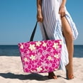 thumbnail image 4 of KLL Vintage Flowers Print Large Beach Tote Bag Women Waterproof Sandproof Zipper Beach Tote Bag for Pool Gym Grocery Travel with Wet Pocket, 4 of 7