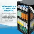 thumbnail image 4 of Newair 100 Can Beverage Refrigerator Cooler, Freestanding Mini Fridge in Stainless Steel, 4 of 15