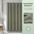 thumbnail image 6 of Unique Bargains Waffle Weave Shower Curtain with Excellent Drape Sage Green 71"W x 71"L, 6 of 6