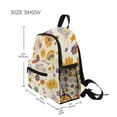 thumbnail image 3 of FORMRS School Backpack with Front Zippered Pocket 12" Student Travel Daypack, Beige Retro Rainbow, 3 of 6