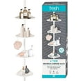 thumbnail image 2 of J&V TEXTILES Rustproof Shower Caddy Corner for Bathroom,Bathtub Storage Organizer for Shampoo Accessories,3 or 4 Tier Adjustable Shelves with Tension Pole,Up to 8 Feet 4-Tier, 2 of 2