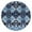 Abstract Blue Design, variant on 【Boho Floral Print & Elastic Edge】Colorful Fitted Tablecloth Round for Kitchen Patio Picnic Buffet Party, Stretchable Table Cover Fits 52 to 56 Inch Diameter Round Tables, Machine Washable