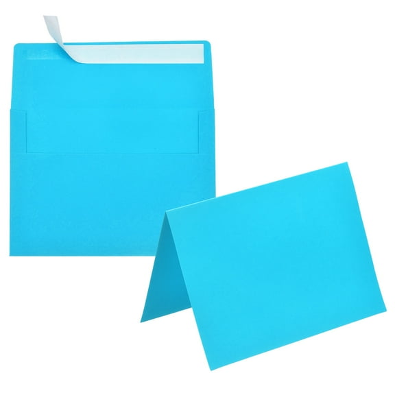 Uxcell 20 Pack Lake Blue 4x6 Envelopes with Cards Self Seal A6 Envelopes for Greeting Cards and Invitations