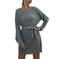 thumbnail image 1 of Women's Solid Color Loose Large Size Long Sweater Pulsets, 1 of 9