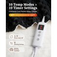 thumbnail image 6 of Memoryfield Throw Size Electric Blanket, 50" x 60" Heated Blanket , Fast Heating, 6 Heat Settings & Auto Shut Off, Machine Washable, Black, 6 of 9