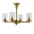 thumbnail image 7 of Meyda Tiffany 140502 Bakersfield 4 Light 24" Wide Pillar Candle Style Chandelier - Brass, 7 of 7