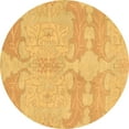 thumbnail image 1 of Ahgly Company Indoor Round Abstract Brown Modern Area Rugs, 8' Round, 1 of 4