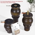 4PCS Solid Wood Furniture Sofa Cabinet Legs M810 Screw Bed Legs Wooden ...