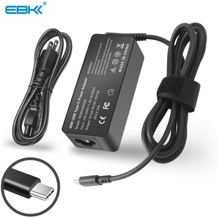 Chromebook Charger,45W USB Type C Laptop Power Supply Adapter Replacement for Lenovo HP Dell Acer Asus Sansung Computer