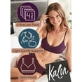 thumbnail image 2 of Kalon 4 Pack Women's Demi Wireless Padded Bralette Hook and Eye Bra Back, 2 of 9