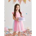 thumbnail image 4 of Vestido PATPAT para Niña con Tul y Flores, Princesa para Fiesta, Rosa, 5-6 Años, 4 of 6