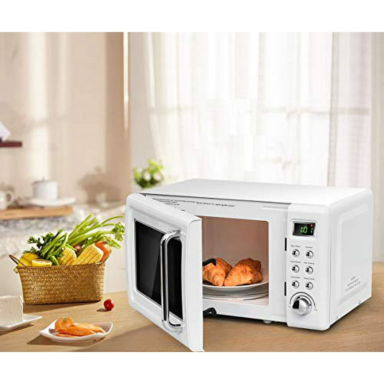Retro Microwave Oven,Safeplus 0.7Cu.ft, Countertop 700W Microwaves with Cold Rolled Steel Plate 5 Micro Power Defrost & Auto Cooking Function LED Retro Microwave Oven,Safeplus 0.7Cu.ft, Countertop 700W Microwaves with Cold Rolled Steel Plate 5 Micro Power Defrost & Auto Cooking Function LED