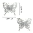 thumbnail image 3 of Beautynvta 2 Pcs Christmas Tree Butterfly Decorations, Glitter Hollow Butterfly Ornaments Hanging Decorations for Christmas Tree and Holiday Crafts, Silver, 3 of 6