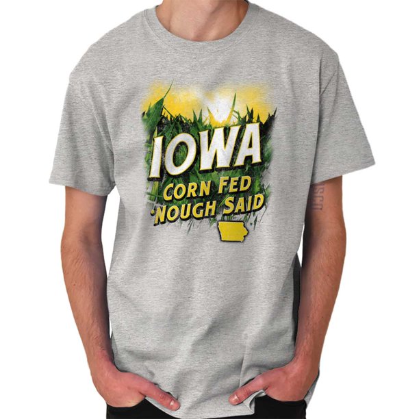 Brisco Brands Brisco Brands Iowa Corn Fed Funny State IA Short Sleeve