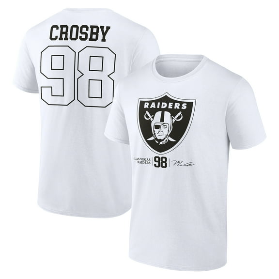 Men's Maxx Crosby White Las Vegas Raiders Tonal Name & Number T-Shirt
