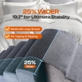 thumbnail image 2 of Extra Wide  Stairs for Large Dogs Up to 80lbs, 25" Pet Steps for High Bed with Washable Cover, 5-Step  Bed & Couch Ladder for Small Medium Dogs & Senior , Gray, 2 of 6