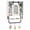 White + Black, variant on Costway Bathroom Wall Cabinet with Sliding Barn Door Metal Hanging Bar 3 Hooks for Kitchen Black Oak + Black