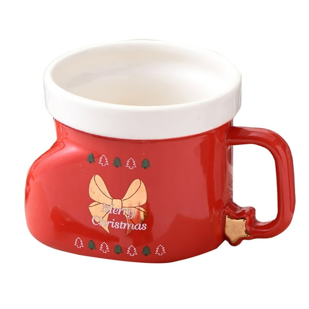 Taza navideña. Bonita taza de café de cerámica festiva. Invierno, Navidad, cumpleaños. Vajilla de mesa. Taza de té. Regalo para adultos, niños, hombres y mujeres.