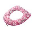 thumbnail image 1 of Funda para asiento de inodoro con cremallera, gruesa, cálida y suave, con asa, lavable, de franela de tamaño estándar, 1 of 6