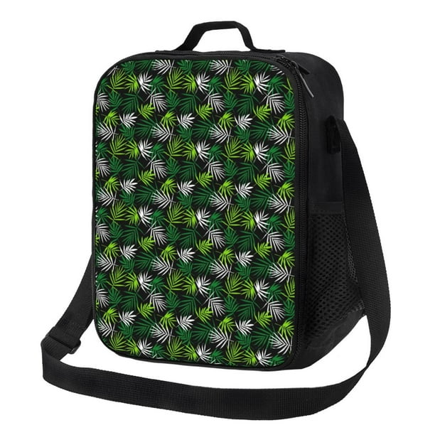 Balery Tropical Leaves1 Caja de Almuerzo y Bolsa de Almuerzo para Hombres y Mujeres, Bolsa de Almuerzo Reutilizable con Gran Capacidad, Bolsa de Almuerzo Aislada