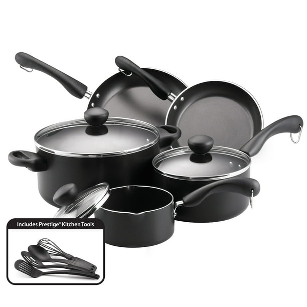 Farberware Easy Clean Aluminum Dishwasher Safe Nonstick Cookware Set