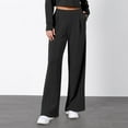 thumbnail image 3 of AILIYIL Womens Dress Pants Wide Leg Work Business Casual Trousers Flowy High Elastic Waisted Pants With Pockets (Black,XXL), 3 of 6