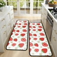 thumbnail image 4 of Kitchen Rugs Sets Of 2,Strawberry Plants Fruit Flowe Anti Fatigue Kitchen Mat Rugs Non Slip Washable,Decorative Kitchen Floor Mats for Kitchen,Sink,Laundry,17"x47"+17"x47", 4 of 5