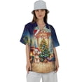 thumbnail image 4 of Merry Christmas Poodle Santa Hat Xmas Tree Winter Holiday Hawaiian Shirt Breathable Summer Unisex Merch Poodles Dog Lover Gifts Idea - 01013, 4 of 6