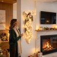 thumbnail image 6 of Lighted Christmas Angel Wall Decor, Acrylic Angel Wall Hanging with Warm LED Fairy Lights, Elegant Angel Wall Art with Floral & Star Details for Indoor Xmas Holiday Decoration, 6 of 8