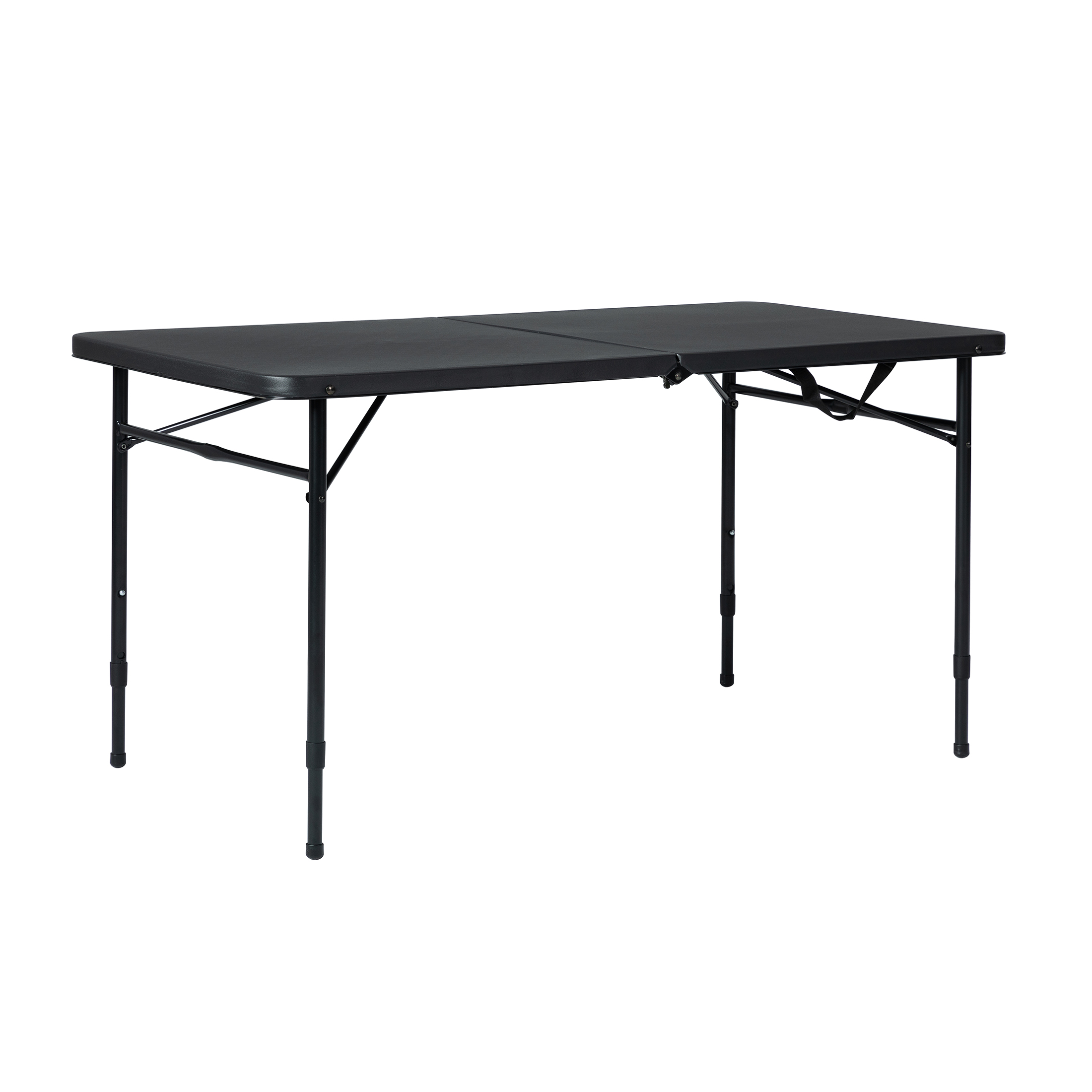 Mainstays 4 ft Adjustable Height Folding Table, Black photo 2
