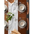 thumbnail image 4 of Table Runner Dresser Scarf 13 x 72 Inch Gray Marble Abstract Stone Texture Swirls Ink Table Runners Non-Slip Heat Kitchen Dining Table Decor for Indoor Outdoor Home Party Decoration, 4 of 7