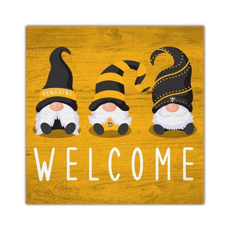 Pittsburgh Penguins 10 x 10 Welcome Gnomes Sign